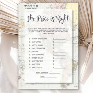 Baby Around the World Travel Adventure Baby Shower Games Printable Around the World Baby Shower Games Boy shower ideas INSTANT DOWNLOAD 0011