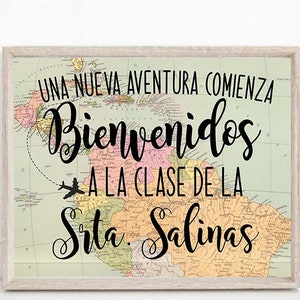 2 Pieces Bienvenidos Sign Spanish Welcome Banner Spanish Banner  Inspirational Poster Spanish Motivational Banner with 40 Adhesive Dot for  Kids Students Spanish Classroom Decoration (White Background) : :  Office Products