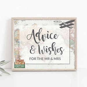 Consejos y Deseos Firmar Sr. y Sra. tema de viaje despedida de soltera Aventura Espera Parejas Ducha Viajar a la Sra. Destino Boda 0011