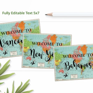 Bearbeitbare Tischnummern Reisethema Tischnummer Abenteuer erwartet Hochzeitsprobe Ziel Brautparty Welt Themenparty 0017
