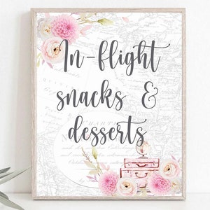 Desserts und Snack-Tisch Reisethema Brautparty-Abenteuer-Babyparty-Reisen zu Frau Brautparty-Abenteuer erwartet Ruhestand 0086