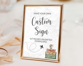 Custom Sign, travel theme baby shower, Adventure Baby Shower, Traveling to Mrs bridal shower, Adventure Awaits Retirement PLN1