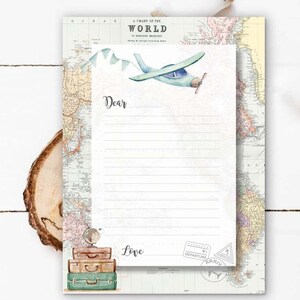 Time Capsule Onederful Geburtstagskarte Geburtstag druckbares Zeichen rund um die Welt Reise Abenteuer Thema Flugzeug Onederful world GR1