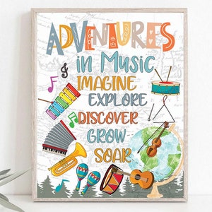 Printable Music Printable Poster Music Class Musical Inspiration Poster Music Room Door Sign Music Classroom Decor Digital Instant Download
