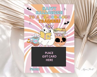 Halloween Gift Card Holder Printable, Witches Brew Coffee Teacher Gift, Cute Halloween Teacher Gift, Last Minute Teacher Gift