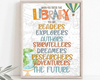 Poster stampabile sulla lettura, angolo di lettura in classe, poster per la lettura in classe, leggere è un'avventura, decorazioni per biblioteca, arazzo per aula 0010a