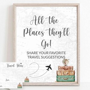Datum Nacht Ideen Schild Brautdusche Reisen von Fräulein zu Mrs Abenteuer erwartet Bachelorette Vintage Karte Babyparty Paardusche PLN1