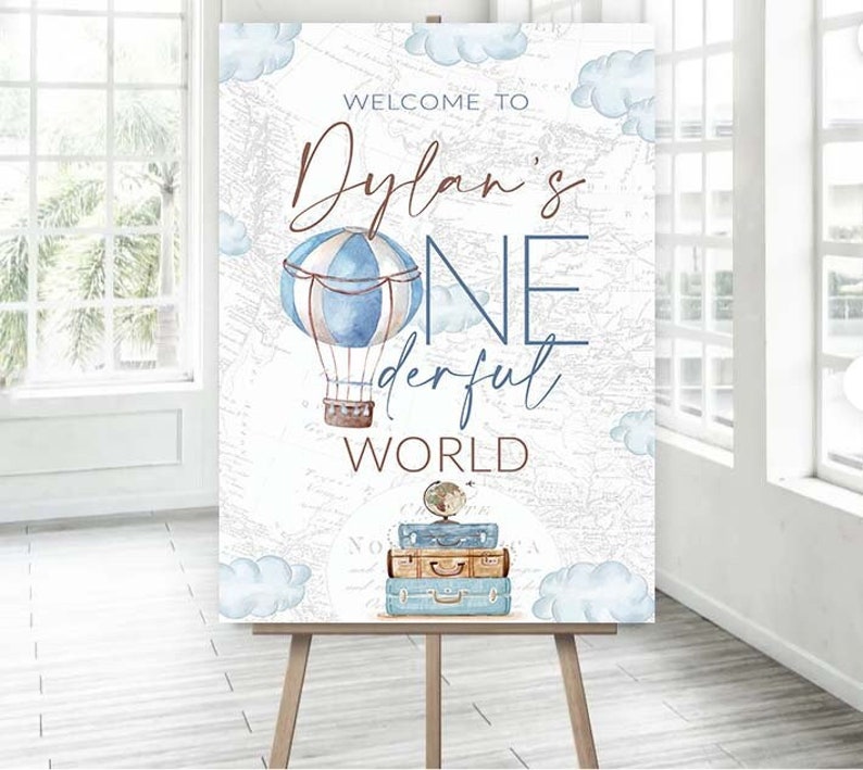Welcome Sign First Birthday Printable Sign 1st Birthday - Etsy