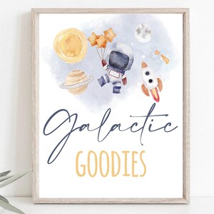 goodies Sign Space Party Sign Outer Space Birthday Sign Galaxy Party Decor dessert Table poster space theme 1st boy birthday PRINTABLE 0040