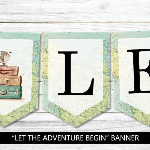 Let the Adventure Begin Banner Etsy