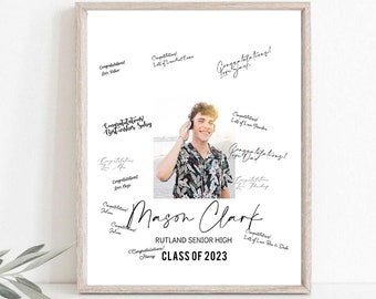 Modern Graduation Guest Book 2023 Personalized Guestbook Sign Graduation Guest Book Alternative Grad Guestbook Sign Custom Guest Poster