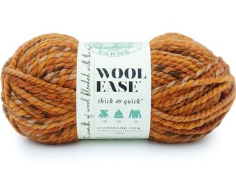 Fall Leaves, Fall yarn, Lion Brand Thick & Quick Yarn, #6 Super Bulky, 5 oz 87 yards, 640-564B, Destash, Knitting Supplies, Crochet Supplies