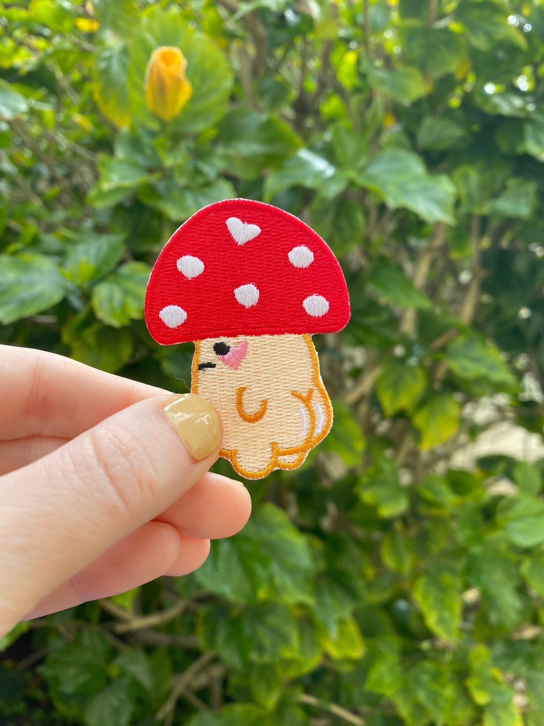 Cute Mushroom Booty Patch Mushroom Patch Embroidery Patch Applique Iron