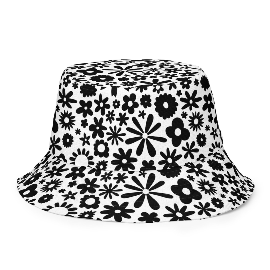 Retro Flower Bucket Hat Free Shipping Bucket Hat Hiking Etsy