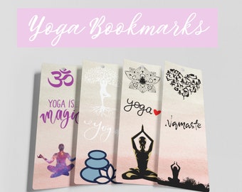 Yoga bookmark, Yoga Printable Bookmark