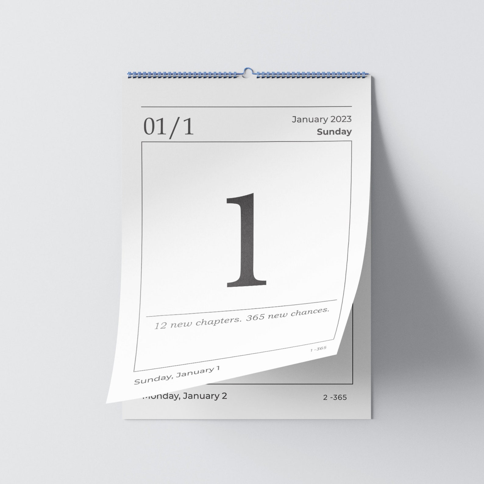 Daily Calendar 2023 Motivational Calendar 2023 Monthly Blank - Etsy