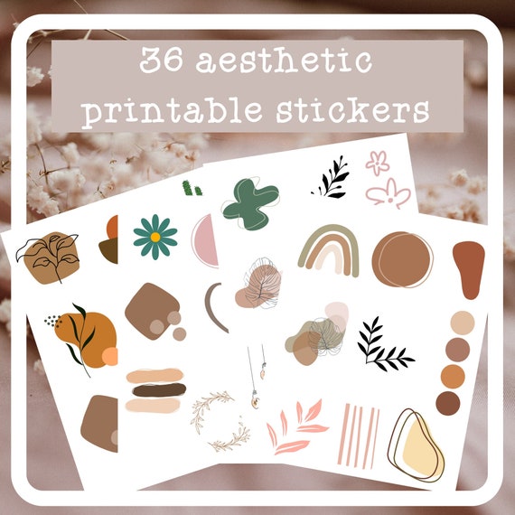 Aesthetic Printable Stickers Aesthetic Stickers for Aesthetic | Etsy