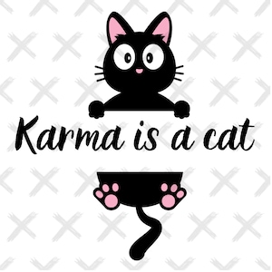 Karma Is A Cat PNG | Taylor Eras Cat Lover PNG | Swiftie Cat Midnights Cat PNG