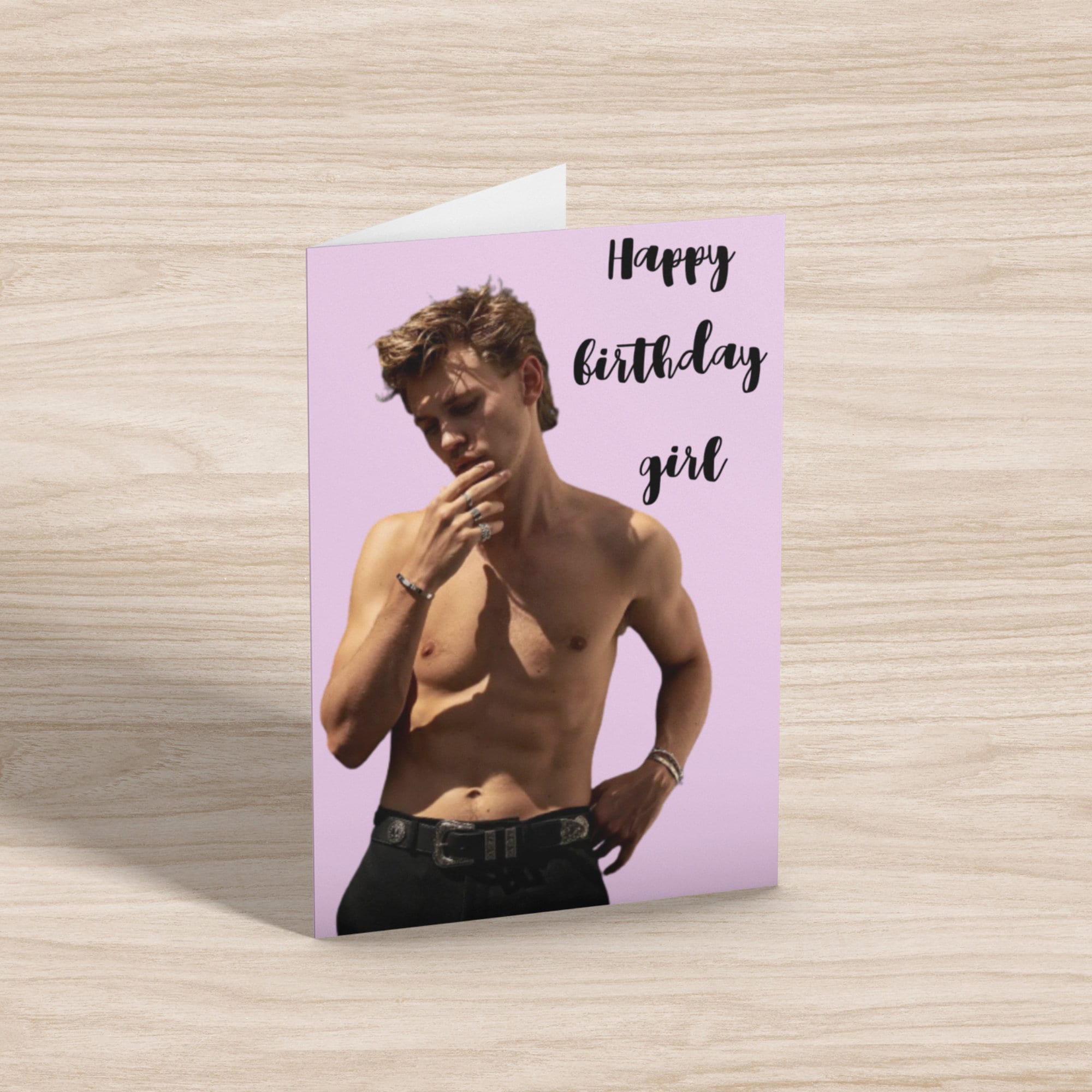 Austin Butler Birthday Card, Naked Austin Butler Wish Happy Birthday - Etsy