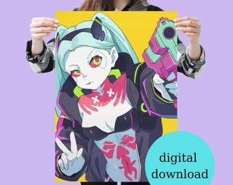 Rebecca cyberpunk: Edgerunners Art Print // Anime Gamer -  Finland