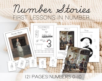 Preschool Number Book, First Lessons in Number, Preschool Math, Charlotte Mason Math, Early Math