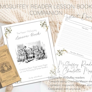 McGuffey Readers Lesson Book, Charlotte Mason Language Arts Lessons, Copywork pages, Narration, Homeschool Language Arts, Dictation