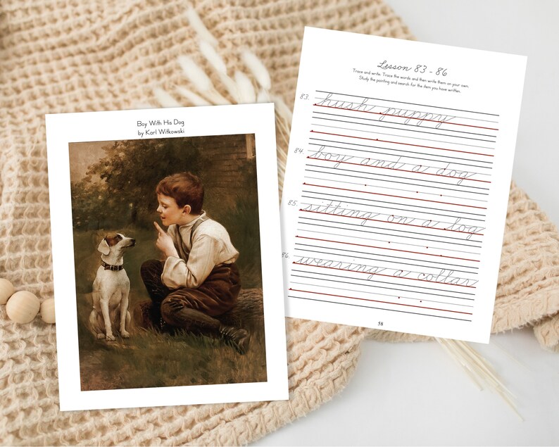 Fine Art in Cursive Workbook learn Cursive Book Gentle Etsy