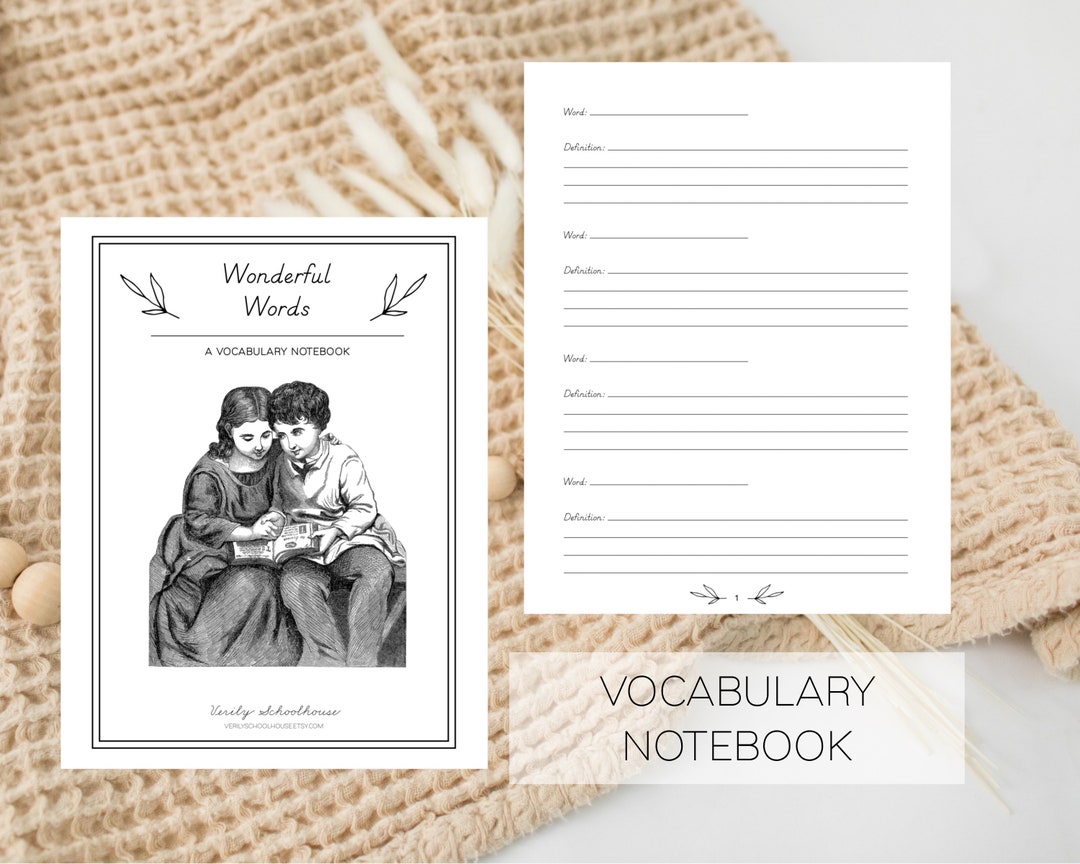 Vocabulary Notebook Charlotte Mason Language Arts Vocab List Etsy