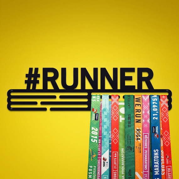 Runner  – United Medals Sports Medal Hanger Display – Black Powder Coating
