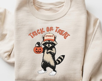 Trick Or Treat Raccoon Shirt, Funny Raccoon Halloween T-Shirt, Trash Raccoon Spooky Season Tee, Gag Meme Halloween Shirt, Raccoon Meme Shirt
