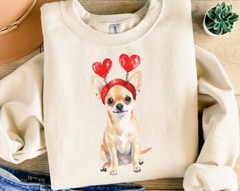 Chihuahua Valentines Shirt, Dog Valentine T-Shirt, Chihuahua Mom Gift, Dog Lover T-Shirt, Valentine Chihuahua Gift, Chihuahua Lover Tee