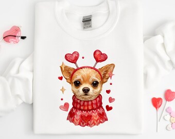 Chihuahua Valentines Shirt, Dog Valentine T-Shirt, Chihuahua Mom Gift, Dog Lover T-Shirt, Valentine Chihuahua Gift, Chihuahua Lover Tee