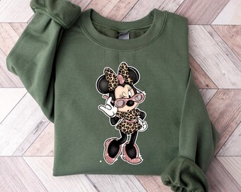 Disney Mickey And Friends Minnie Mouse Leopard Bow and Leopard dress shirt, Disney Mickey and Friends shirt, Disneyland Family Party Gift