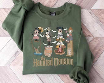 Disney Halloween Haunted Mansion Sweatshirt, Mickey and Friends Halloween Shirt, Mickey's Halloween Party, Disneyland Halloween Shirt
