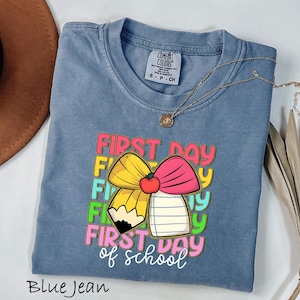 Comfort Colors® Happy First Day Of School Shirt, Teacher Gift, Gift for Teachers, Elementary Teacher Shirt, First Day Of School Tee