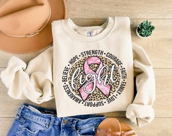 Cancer Light Shirt,Breast Cancer Awareness, Hope Faith Strength Courage FamilyFight Breast Cancer Awareness Shirt,Ribbon Tee, Cancer Tee