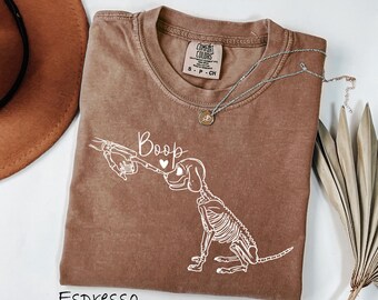 Comfort Colors® Dog Boop Halloween Shirt, Сute Ghost Dog Shirt, Dog Lovers Halloween Gift, Halloween Dog Shirt, Halloween Shirt,Fall Shirt