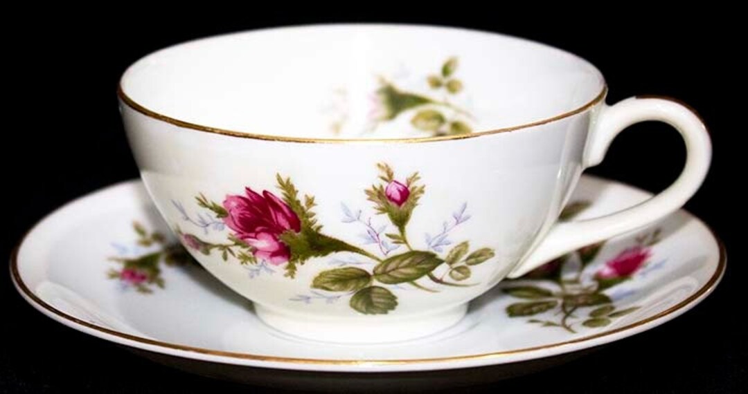Moss Rose Japan China Cup & Saucer Set 12 Available - Etsy