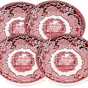 Mason&#39;s Fruit Dessert Sauce Bowl Ironstone Vista Pink England Set of 4