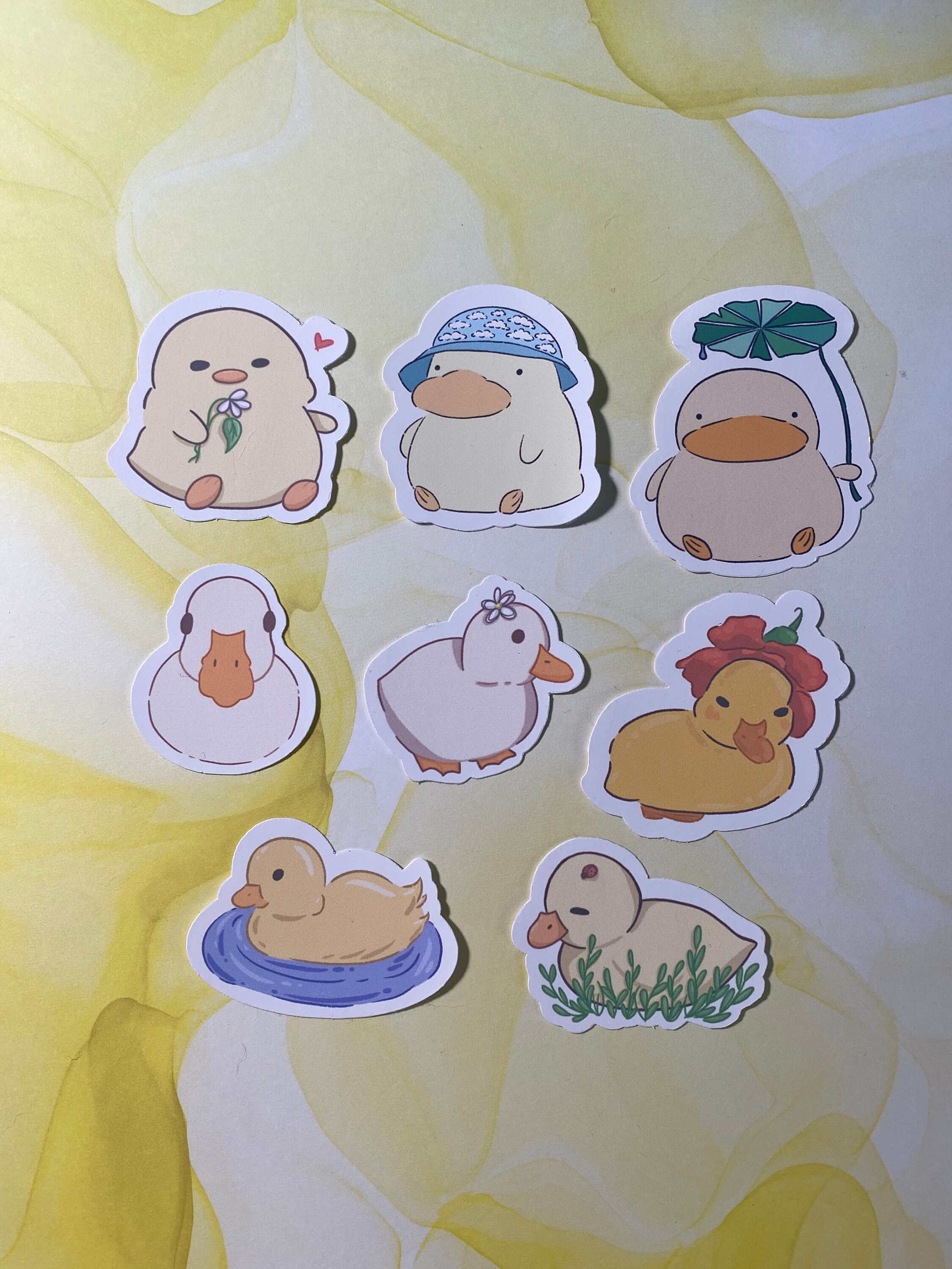 Homemade Duck Sticker Pack - 8 Stickers - Etsy