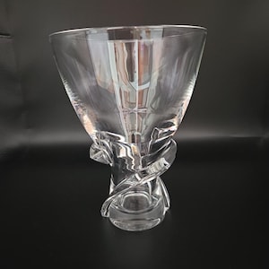 廃盤　8090 Steuben　クリスタル　ローズベース　 花瓶 Vintage Steuben Vase - Etsy