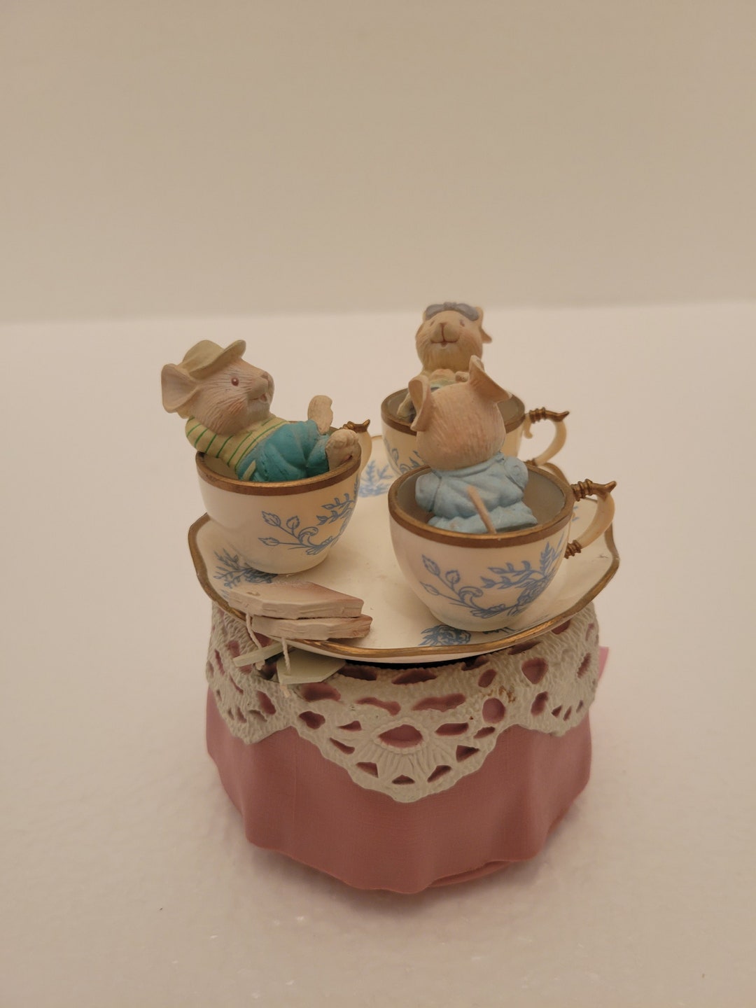 Enesco Mice in Teacups Music Box Love Makes the World Go Etsy