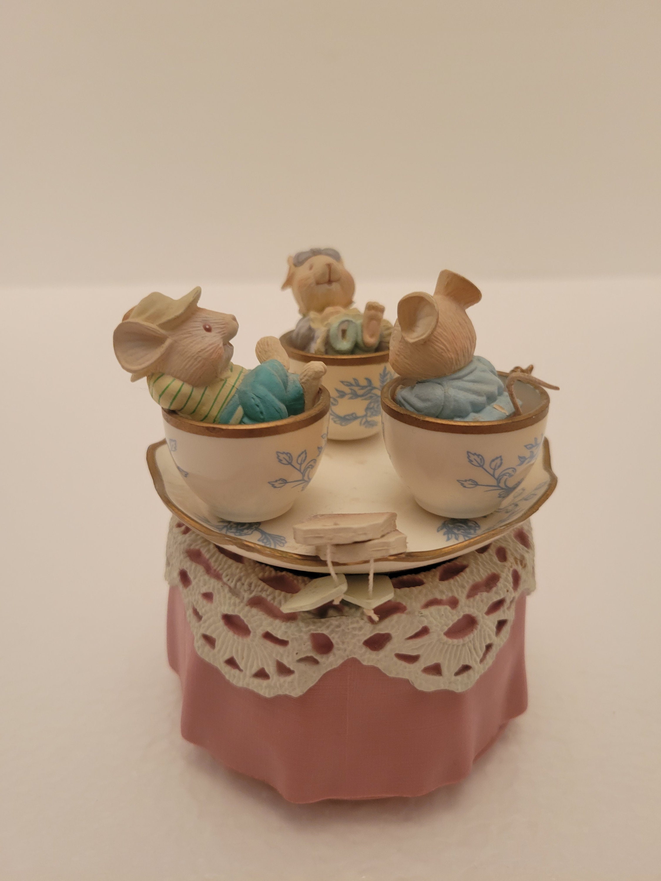 Enesco Mice in Teacups Music Box Love Makes the World Go Etsy