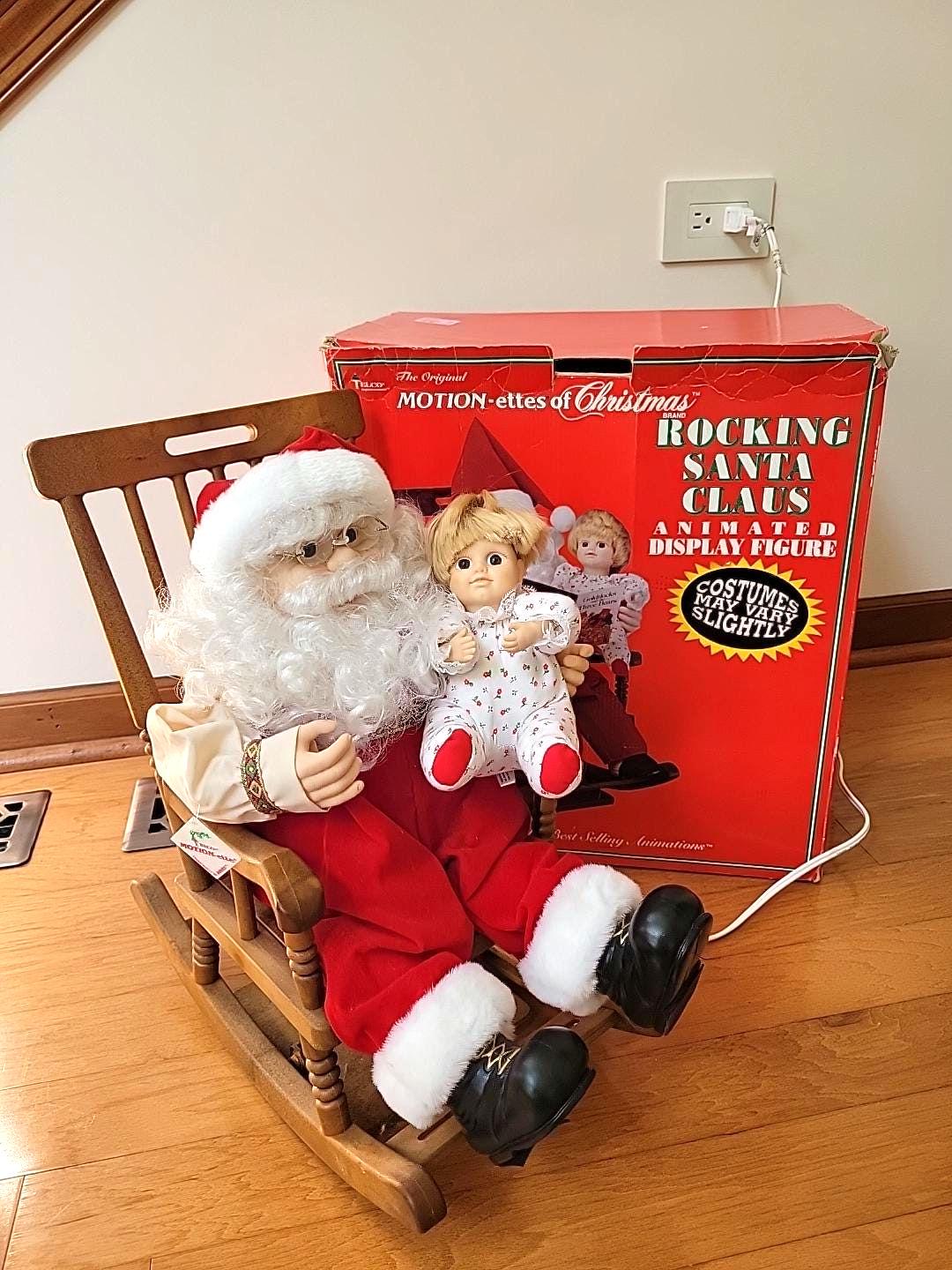 Telco Rocking Santa Claus Animated Motionette Display Figure - Etsy