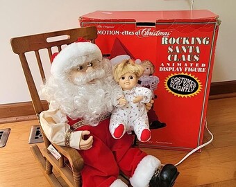 置物 Telco Santa the Baker Motion-Estes 1996 Telco Santa The Baker Original Motion-ettes Christmas Decor
