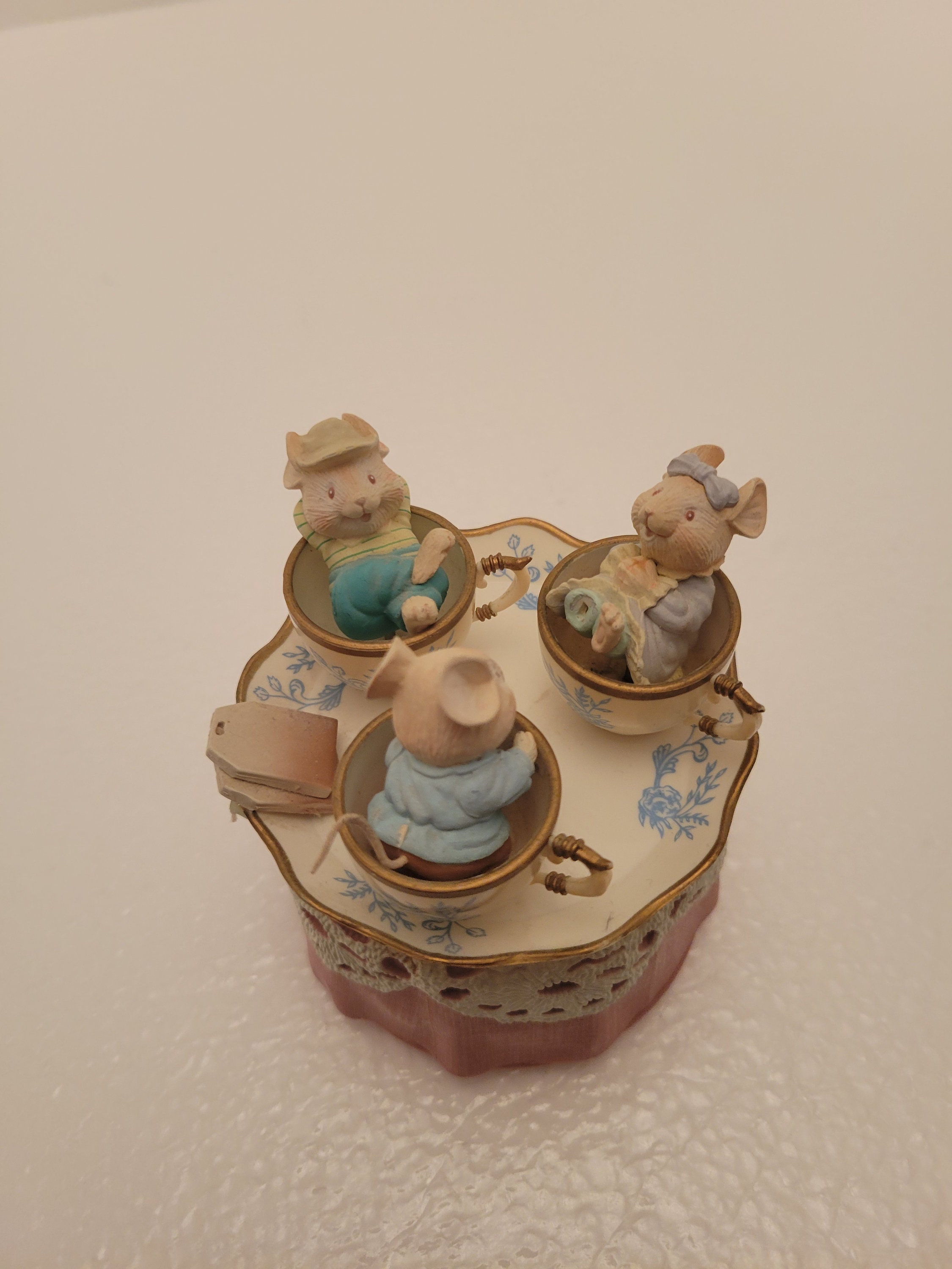 Enesco Mice in Teacups Music Box Love Makes the World Go Etsy
