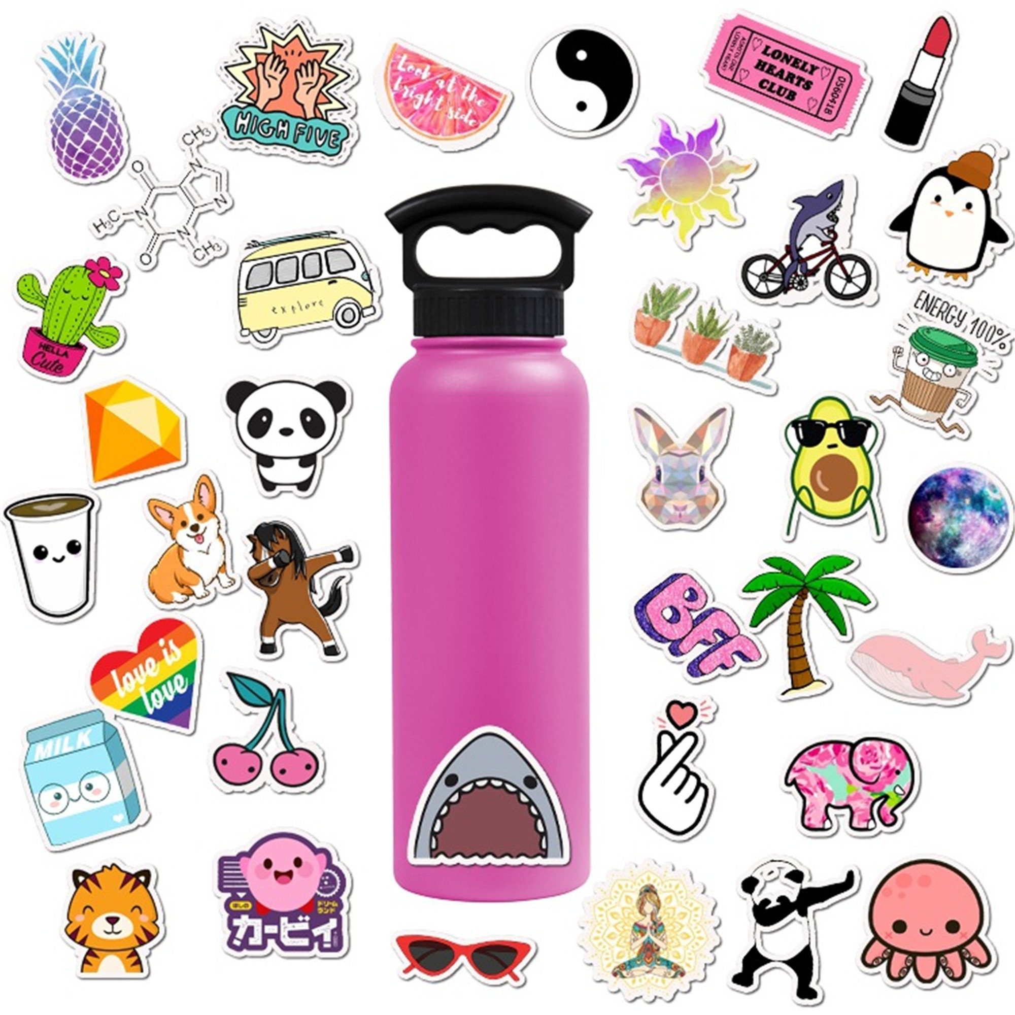50 Pack Waterproof Retro Christmas Vinyl Cute Stickers For Journal For  Luggage, Water Bottle, Laptop, Car, Planner, Scrapbooking, Phone, Mac Door,  And Wall Decals From Homezy, $1.9