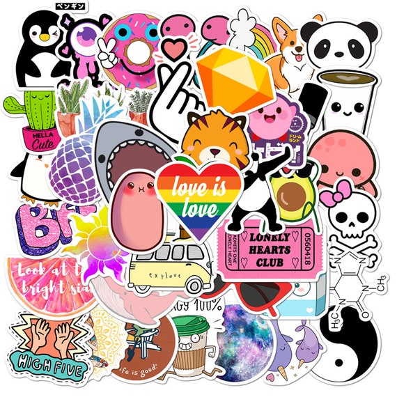 50pcs/bag Cartoon Cute Sticker Pack Stickers For Kids Waterproof