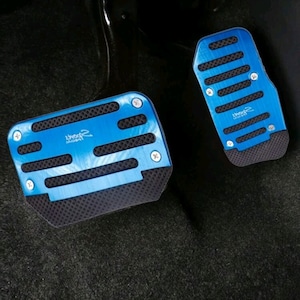 2Pcs Universal Car Pedals Cover Aluminum Automatic Brake Gas Accelerator  Non-Slip Foot Pedal Pad Kit Red Blue Silver Accessories - AliExpress