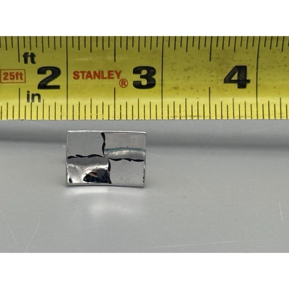 Vintage Cufflinks Sterling Rectangular Mid-centur… - image 4